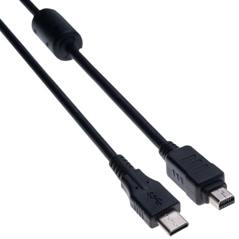 Cavo USB C per fotocamera Olympus - cavo dati per trasferimento foto e video, cavo sostitutivo compatibile con Tough TG, SP Ultra Zoom, SZ Super Zoom, XZ, FE, Evolt DSLR, Pen Mirrorless, Mju, Stylus