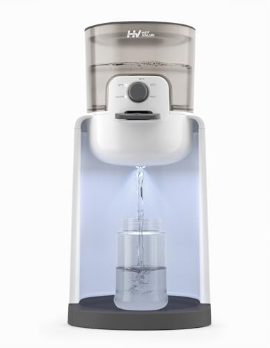 Scaldabiberon per neonati, scaldacollo istantaneo, distributore di acqua per la produzione istantanea di bottiglie di formula, 4 temperature 72H, termostato intelligente, dispenser di acqua calda