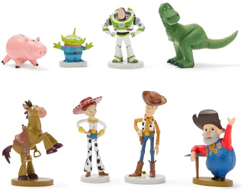 Disney Store Official Toy Story Figure Set, 8 Character Figures, 3-10cm
