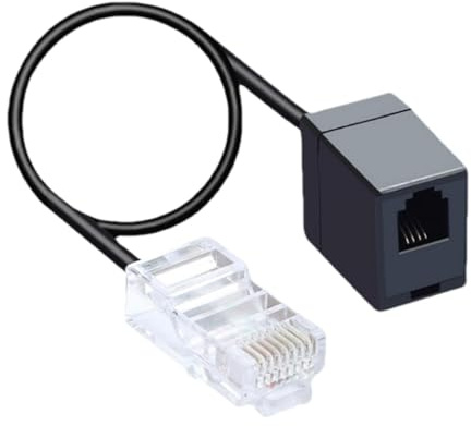 Adattatore della linea telefonica, presa femmina RJ11 al tappo BT maschio, convertitore BT in RJ11 6p4c 4 fili per telefono fisso britannico, estensione del modem fax per casa e desktop, bianco