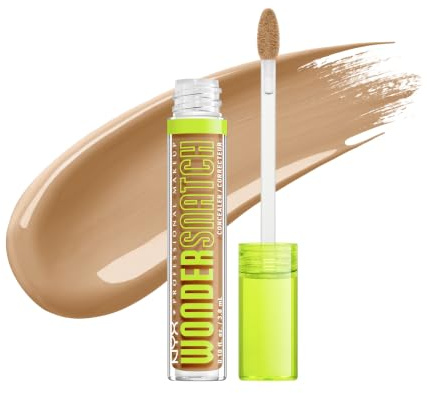 NYX Professional Makeup, Wonder Snatch Concealer, flüssig-cremige Formel, soft-mattes Finish, wasserfest, färbt nicht ab, spendet bis zu 24 Stunden Feuchtigkeit, vegane Formel, 16 Golden, 3,5 ml