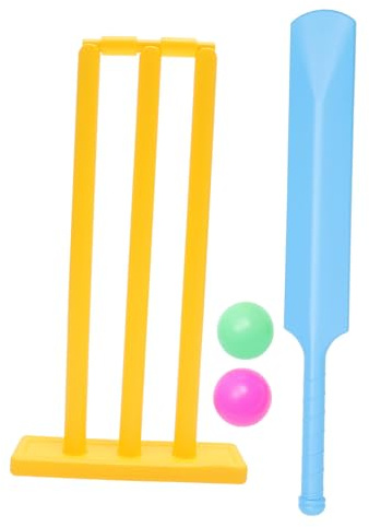 Homoyoyo Set de Cricket pour Garçon et Filles 4 Pièces en PP Interaction Parent-garçon et Filles, Améliore la Coordination Main-œil, pour Jeux en Intérieur et Jardin Couleur Aléatoire