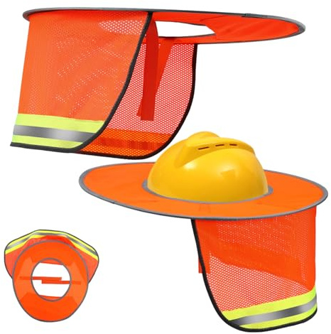 SHINEOFI 2 Parasoles para Casco de Seguridad, Visera de ala Completa, Ajuste Rápido y Ligero, para Construcción y Actividades al Aire Libre