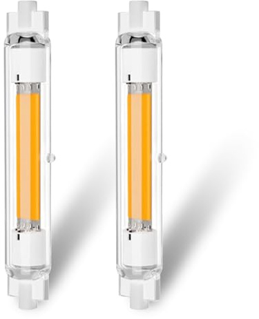 ZJZG R7S LED 118mm Dimmbar, 30W LED R7S 118mm Ersatz für 300W Halogen Leuchtmittel, Warmweiß 3000K 3000LM, Kein Flackern, 360°Abstrahlwinkel, für Flur/Deckenlampe/Stehlampe, 2er Pack