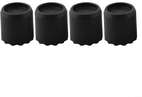 Niceminiwall Anti Vibration Washing Machine Feet Pads Silicone Vibration Damper Mat Set Reduces Noise Protects Floors Easy Install Compatible with Most Washing Machines(Black)