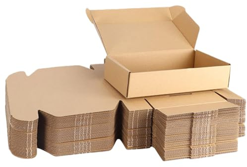 Små fraktlådor 15 x 10 x 4 cm vikbara kartonglådor gjorda av korrugerad kartong 20 st för affärsbrevförpackning hantverk förpackning