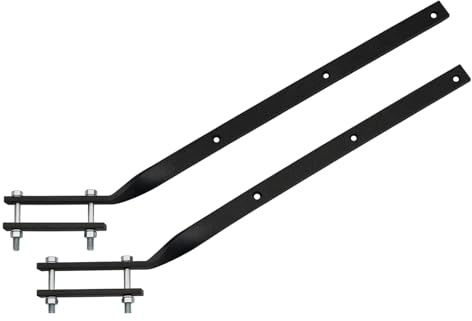 PALUPLUS Set 2 Bracci per Stendibiancheria da Balcone da 60 cm color Nero, Aste per ringhiere in ferro Verniciato con perni in acciaio e 3 Fori per i Cavi, Made in Italy -4088F -2,6