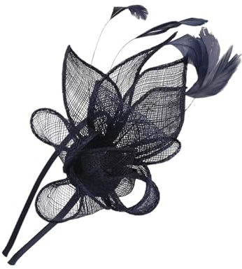WRITWAA Fascinator Haarreif aus Jute und Abs für Damen Vintage Teepartyhut mit Haarclip für Abendveranstaltung und Hochzeit Elegant und Modisch