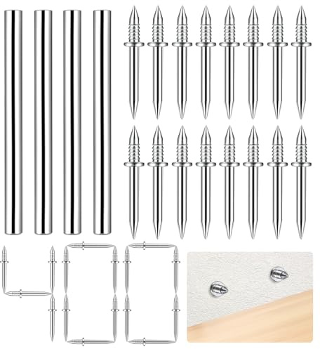 400 Pcs Clou à Double Tête, Clous Sans Couture à Double Tête, Fil de Plinthe à Double Tête Clou Sans Couture, Clou Plinthe, Vis de Sécurité Invisibles pour Tapissier, Placages Bois