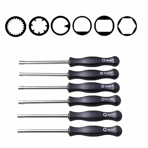 6Pcs Screwdriver Carburetor Adjustment Tool Set, Single D Double D Hexagon Hex Socket Kit Set for 2 Cycle Carburetor
