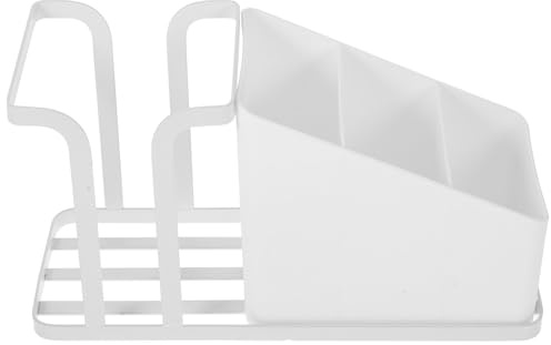jojofuny Soporte Multifuncional para Bolsitas de Té y Vasos de Papel Organizador de Encimera Color Blanco Material PP y Acero al Carbono Adecuado para Barra de Café y Almacenamiento