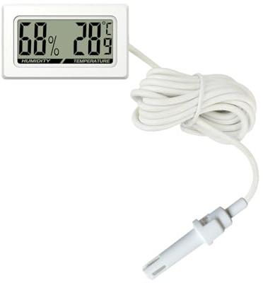 carotoe Termometro igrometro ideale per vivai e incubatrici con ampio display per negozio laboratorio e umidità per uova e controllo dell'umidità