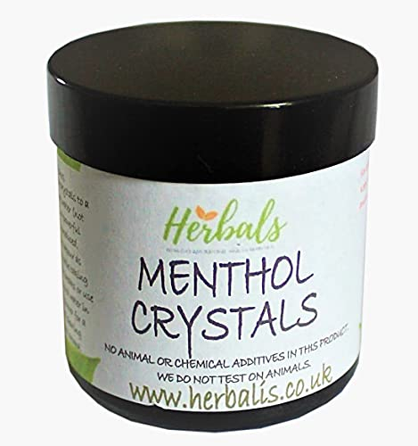 Herbalshire Menthol Crystals 30g – Natural Decongestant for Inhalation, Sinus & Steam Relief | Pure Eucalyptus Vapour Crystals – Clears Blocked Nose, Cold Relief, Soothes Breathing