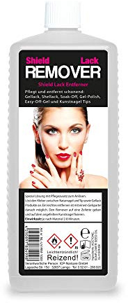 1/2 Liter (Inhalt: 500ml) REMOVER für Gellack, Shellack, Soak-Off, Gel-Polish, Easy-Off-Gel, Acrylmasse und Kunstnagel Tips mit Pflegestoffen