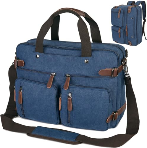 Convertible Laptop Backpack 17.3 Inch Messenger Bag for Men/Women