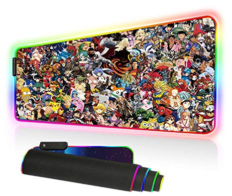 RGB Mouse Pad, Imegny Large Extended Soft Led Mouse Mat with Different Lighting Modes, 900 x 400mm / 35.4 * 15.7Inch (90x40 rgdajihe003)