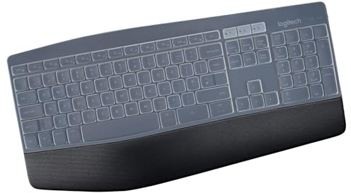 CASEDAO Tastatur-Abdeckung für Logitech MK850 MK875 Performance kabellose Tastatur, Tastatur-Schutzfolie für Logitech MK825 Wireless Keyboard, Logitech MK825 MK850 MK875 Protector - transparent