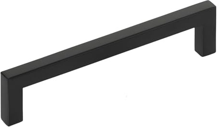 SOTECH 10 Stück Möbelgriffe E8 BA 128 mm schwarz matt brüniert | Edelstahl SS201 Schrankgriffe Kommodengriffe für Küche Bad und mehr