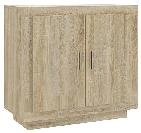 vidaXL Aparador Armario Auxiliar Alacena Mesa Consola Entrada Pasillo Vestíbulo Recibidor Mueble de Madera Contrachapada Roble Sonoma 80x40x75 cm