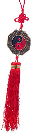 HEYONA Traditioneller chinesischer Feng Shui-Spiegel, Spiegel für Wanddekoration, Bagua-Spiegel, Buddhismus, Taoistisch, chinesischer Knoten, 5 cm, Glück, Reichtum, Gesundheit, Gebet, Fengshui Konvex