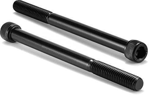 Tornillos de cabeza de casquillo de 3/8-16 x 5, 10 piezas de acero inoxidable 304 18-8, llave hexagonal Allen, parcialmente roscado, óxido negro por SG TZH (con llave hexagonal)