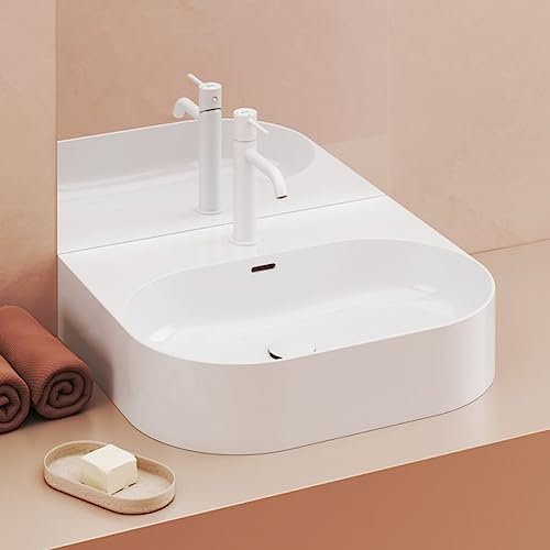Design Waschbecken | Aufsatzwaschbecken | Rechteckig Waschtisch | Keramik Waschschale | Handwaschbecken Ceramic Slim 550 O Wall | Oval | RAVAK