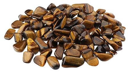 NKlaus 500g Tigerauge Edelstein 25-35 mm Heilsteine Goldbraun Mineral Quarz Dekoration 14677