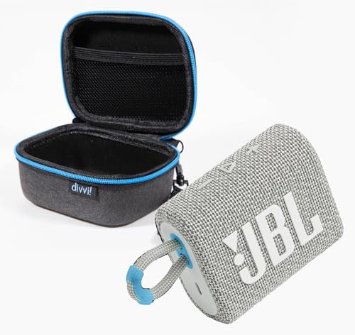 JBL GO3 Enceinte portable Bluetooth sans fil compacte avec étui de protection rigide et ajusté Blanc écologique