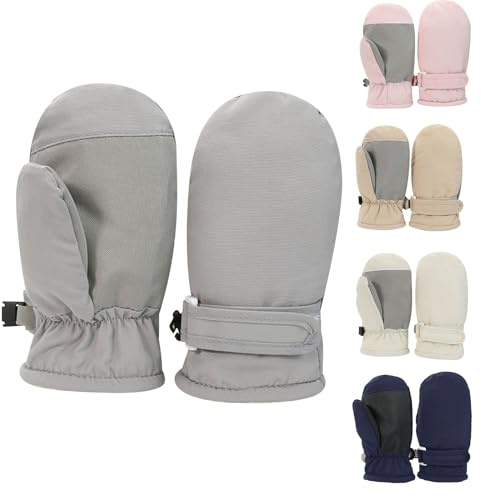 SRTUMEY Waterproof Kids Gloves Mittens Winter Cold Weather Fleece Lined Thermal Warm Snow Ski Cycling Glove Adjustable Comfort Mittens Winter Gloves Boys Gloves Kids 6-12 Months