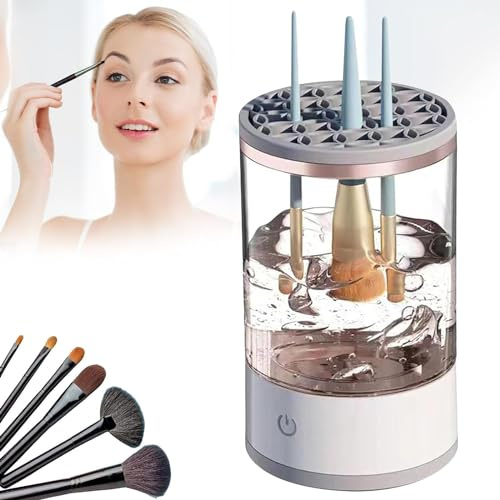 Kidmis Electric Makeup Brush Cleaner, Portable USB Machine for Washing and Drying Most Size Brushes, Tool Set for Women Wife (1pc)