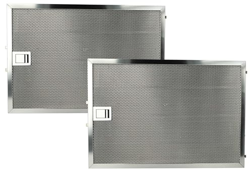 vhbw 2x Filter Metallfettfilter kompatibel mit Miele DA5290 W (2005-2006) Dunstabzugshaube - 36,8 x 25,4 x 0,9 cm, Edelstahl