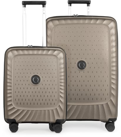 Hauptstadtkoffer Kotti - Kofferset 2 teilig - Handgepäckkoffer 55 cm + großer Reisekoffer 75 cm Check-In Gepäck mit Erweiterung, Trolleys Ultraleicht aus recyceltem Polypropylen, TSA, Champagner