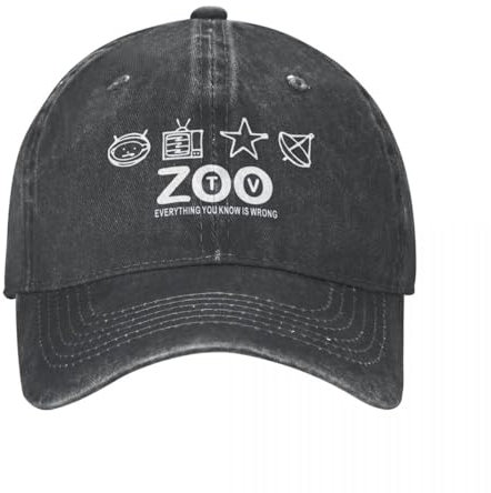 KUGEUII Neutrale Freizeitsportart U2 Washed Baseball Cap Herren Damen Hochwertiges Design Mütze Wandern Angeln Zoo TV Mode