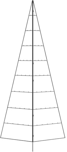 vidaXL Metall-Weihnachtsbaum zum Dekorieren Schwarz 210 cm, Weihnachtsbaum, Metallbaum, Tannenbaum Metall, Weihnachtsbaum mit Ständer, Tannenbaum