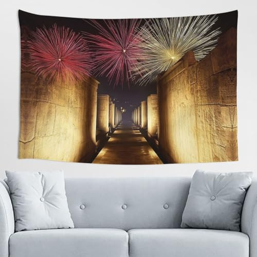 YVNKHKU Tapiz de ciudades persas antiguas para decoración del hogar, tapiz de paisaje, sala de estar, dormitorio, tapiz mágico (60 x 40 pulgadas)