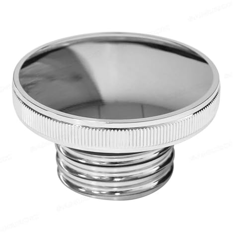 HATSVTGR Motorrad Tankdeckel Für Harley Für Sportster 883 XL Für Dyna Für Softail 96-23 Belüfteter Tankdeckel Glatt Motorrad-Tankabdeckung(Silber)