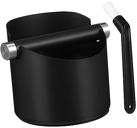 MUELODSIC Contenedor Café De Acero Inoxidable Con Barra De Golpe y Cepillo De Limpieza Accesorio Para Cafeteras Espresso y Antideslizante