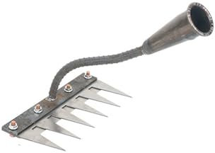 Gartenwerkzeug Für Unkraut Gartenhacke Ohne Stiel Rechen Gartengeräte Unkrautjäter Gartenhacken Unkrautausstecher Jäten Garden Hand Weeder Unkrautstecher Edelstahl (6 Zähne)