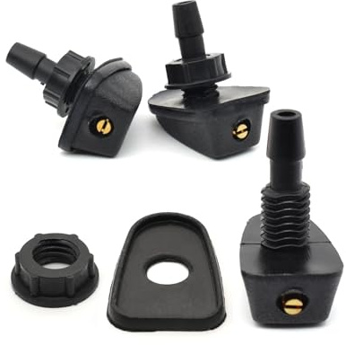 MEXWLOP 2Pcs Auto Universal Frontscheibe Wischer Düse Jet Sprayer Kit Sprinkler Wasser Fan Auslauf Abdeckung Washer Spray Outlet Einstellung Scheibenwaschdüse