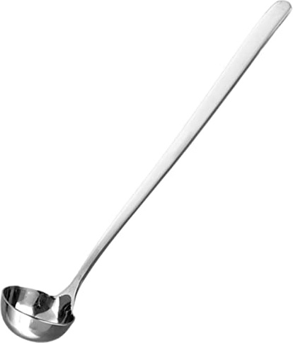 FUNNETOYU Cuillère Cuisine En Acier Inoxydable 304, Louche à Soupe à Long Manche, Taille Moyenne, Ustensile De Wok Robuste, Maison Restauration
