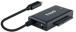 Velocraze Adaptador - Adaptador USB 3.0 USB-c a sata para Discos Duros de 2.5'' a 3.5'', Negro, Permite conexión rápida y fácil de Almacenamiento Externo.