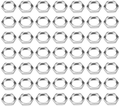 txuzong 50 Stück, M10x1 Verzinkte Sechskantmutter SW12 - Feingewinde ISO 2.5mm DIN 13-5, Schlüsselmutter für Lampenbau, DIY-Projekte und Zubehör - Robuster & Korrosionsbeständiger Ersatz