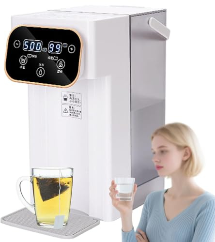 pealiritansemen Bollitore Elettrico da Tavolo con Erogatore di Acqua Calda Istantanea, Serbatoio da 3 L, Riscaldamento Rapido, con 12 Temperature Regolabili + 8 Impostazioni di Erogazione dell'Acqua