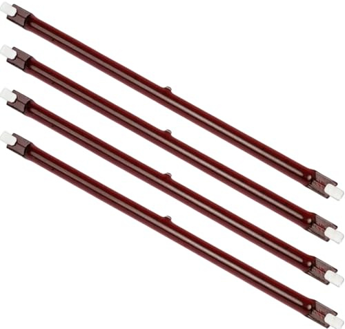LiangDi Four Pack 1000 Watt Ruby R7 Push Fit Bulb 254 mm Compatible with White Gala Marquee Heater