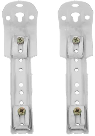 Amosfun Soporte Cortinas Doble 11, 5cm 2 Piezas de Hierro Blanco | Fijacion para Estores, Soporte de Techo para Cortinas, Accesorio Pared para Cortinas