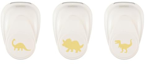 Vaessen Creative Motivstanzer Set 3 St. - Dino 1,4 x 2,2 cm - 1,6 x 2,4 cm - 1,8 x 2,2 cm - Scrapbook Zubehör zum Basteln, Kartengestaltung und Journaling