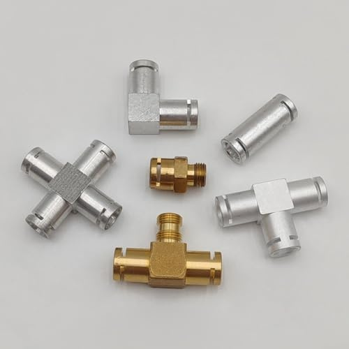 Accesorio en T de aluminio y cobre para máquinas espresso comerciales y domésticas con opciones de junta cruzada I L T (aluminio L)