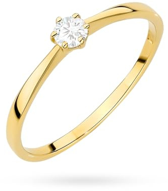 MARKO Verlobungsring Damen Gold 585 Echtgold – Echter Labor Diamant Ring – 14 Karat Goldring Damen, Diamantring, Goldschmuck Damen