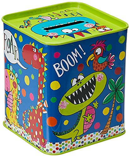 Rachel Ellen - Tirelire - Bleu Foncé dinosaures