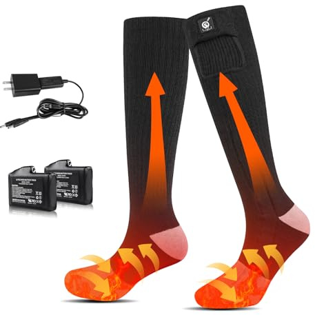 Heated Socks for Men Women, Battery Powered Thermal Electric Socks for Cold Feet,Camping Hunting Winter Foot Warmers